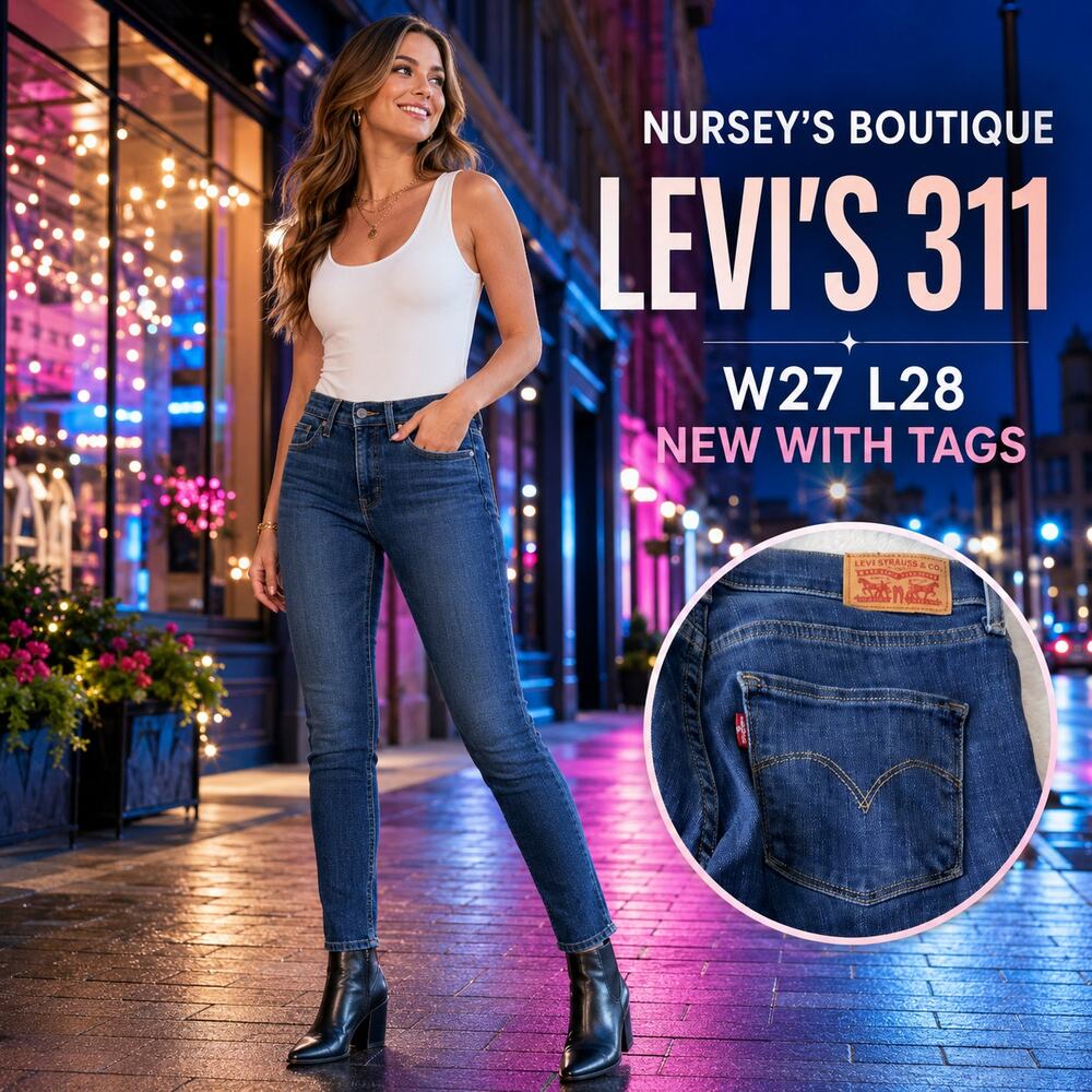Levi’s 311 Shaping Skinny Jeans Women 27x28 Maui Views Dark Wash Stretch NWT